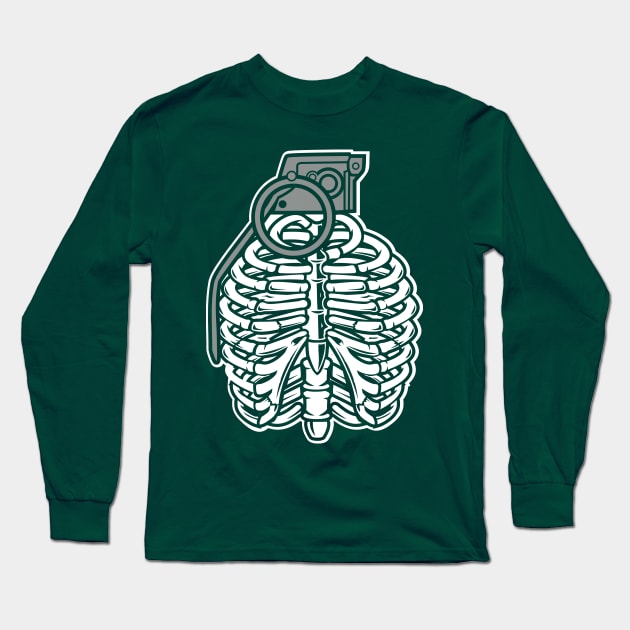 Grenade Ribcage Long Sleeve T-Shirt by drewbacca